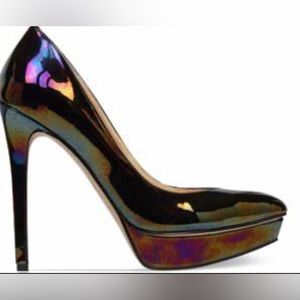 Jessica Simpson Women’s Venisse Oil Slick Platform Heels Pumps Size 8.5